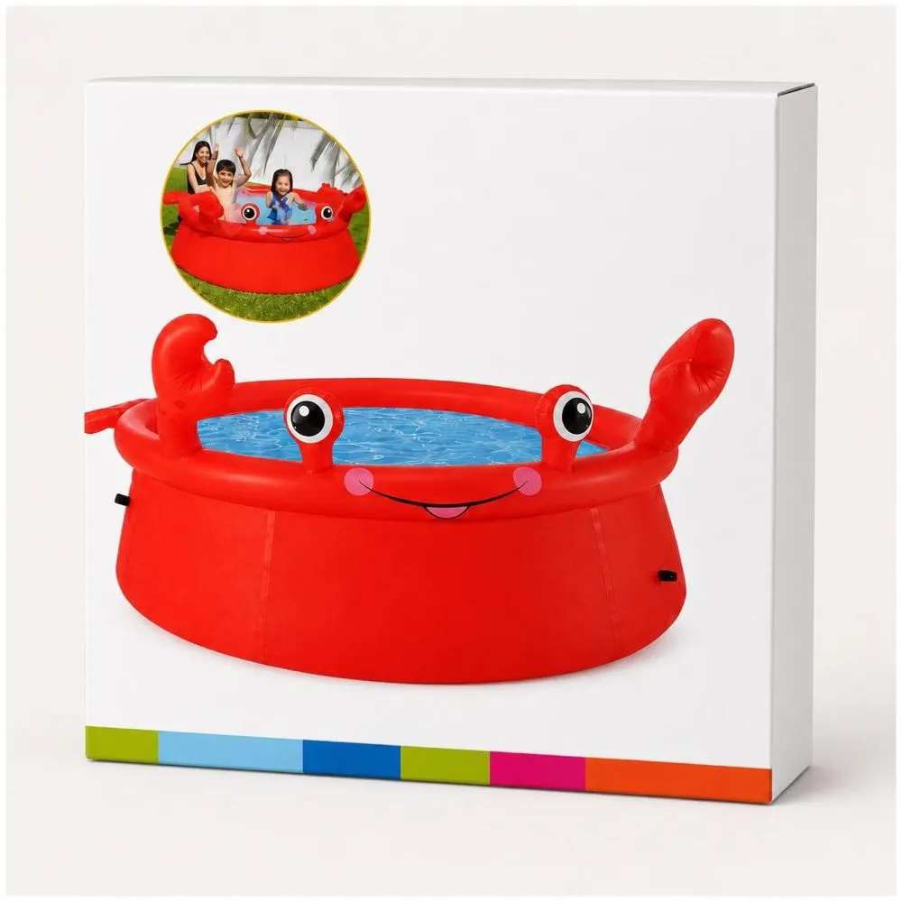 Inflatable Kids Splash Pool Crab-Themed 1.83m x 51cm