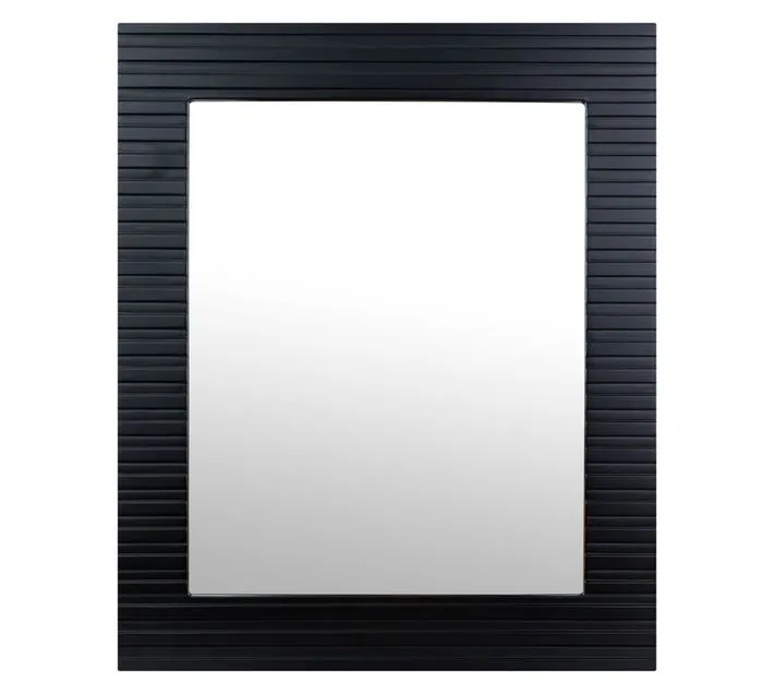 Valley Framed Door Mirror Cabinet Oak 500 x 120 x 605 mm - Black
