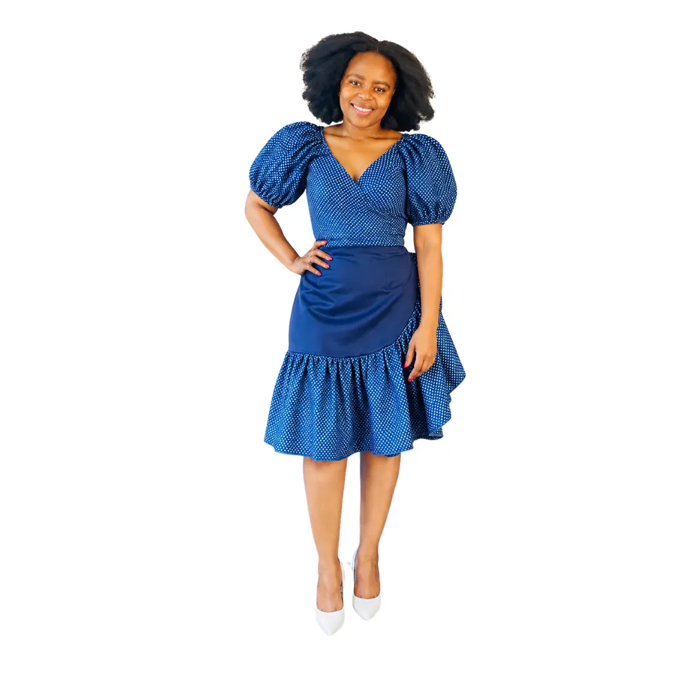 Caroline- Tswana Traditional Wrap Two Piece Set (S/M)