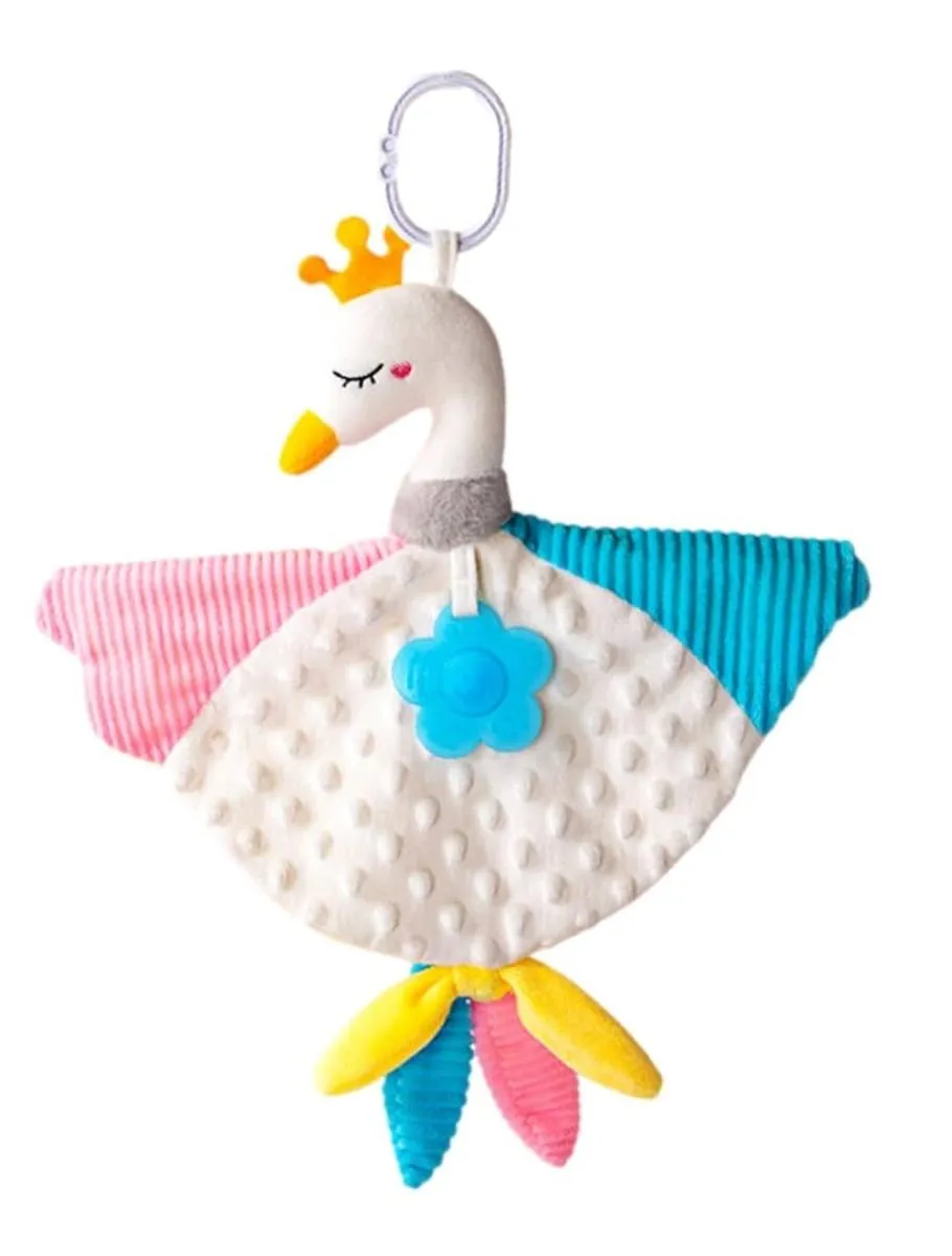 Swan Princess Baby Lovey Security Blanket with Teether