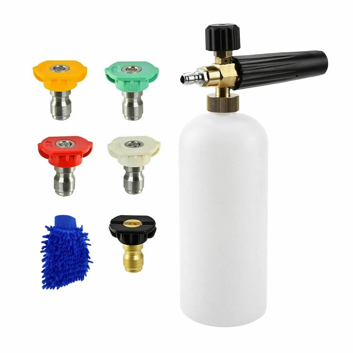 Pressure Washer Foam Cannon, 1L Adjustable 1/4" Quick Release Lance Gun