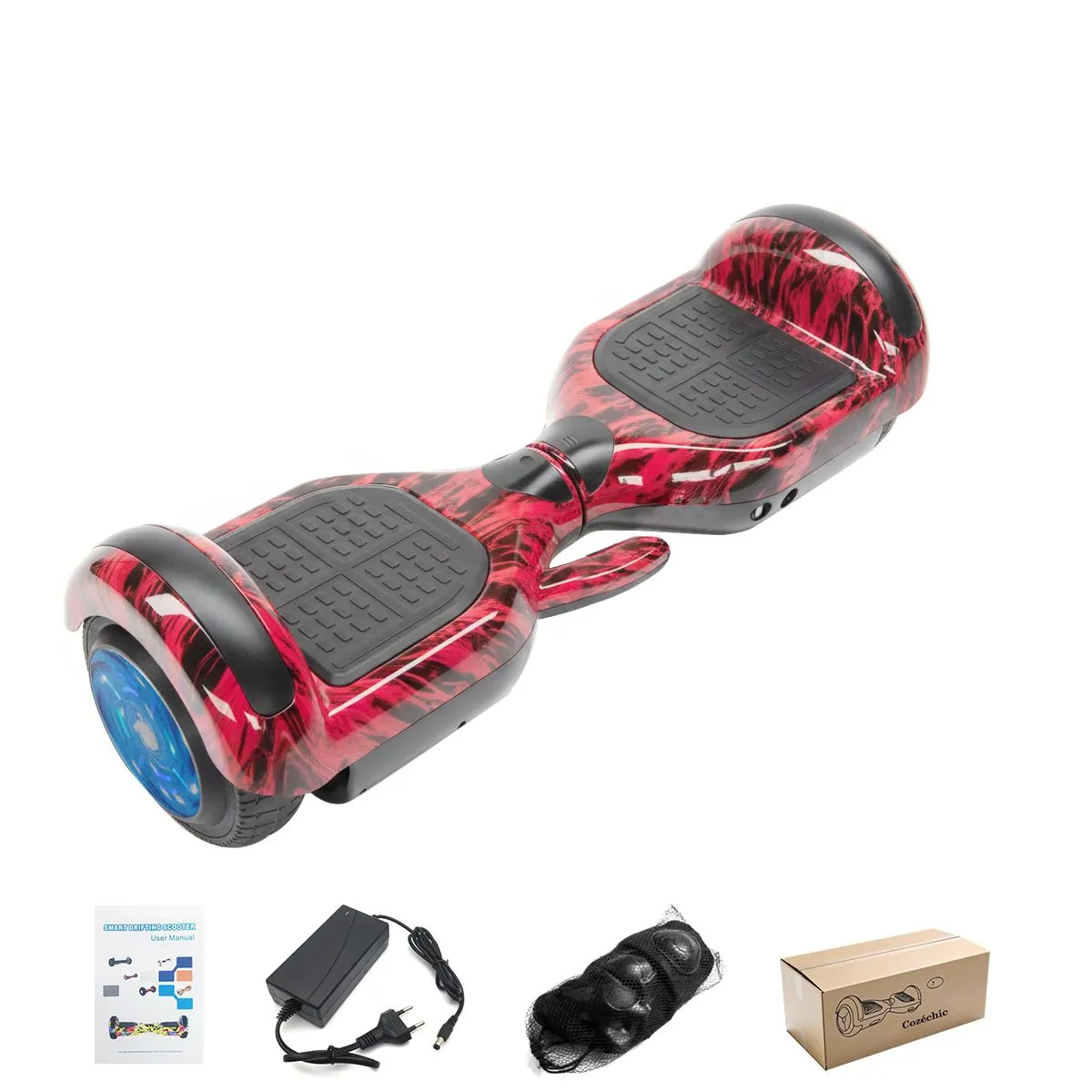 Cozéchic - 7in Self Balance Hoverboard Electric Scooter LED Lights Wireless