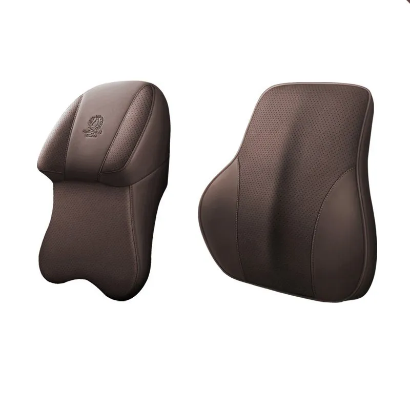 Car Headrest&LumbarSupport Set, MemoryFoam Neck Pillow,All-Season Universal