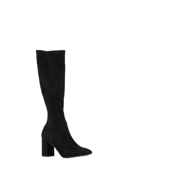 LaMara Paris Mabs Women's Elegant Knee-High Heeled Boots Black