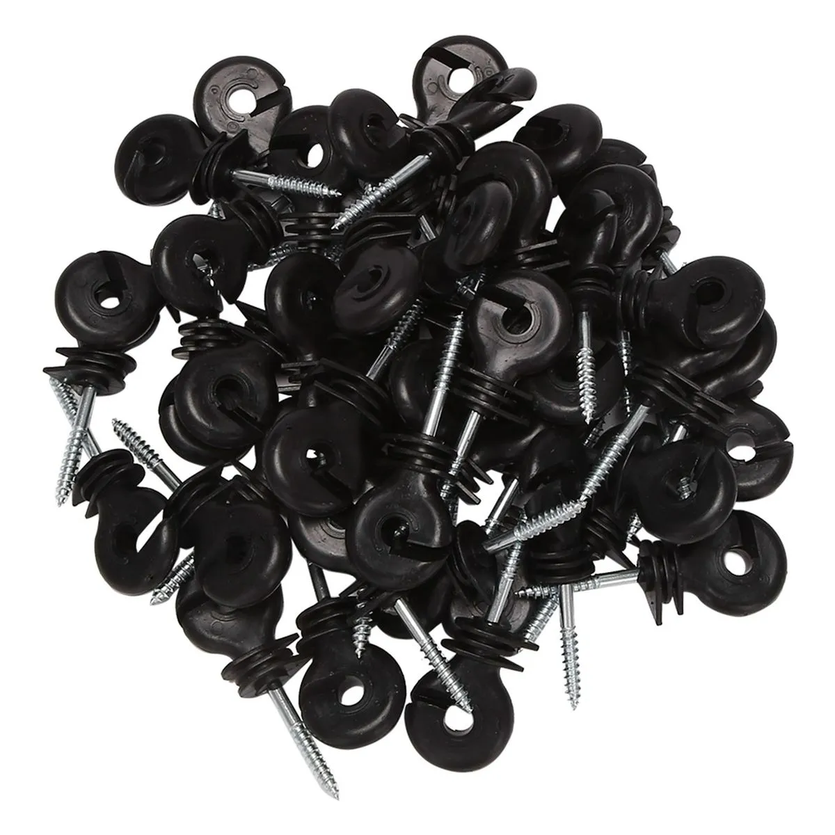 50Pcs Electric Fence Ring Insulator Fencing Screw In Posts Wire