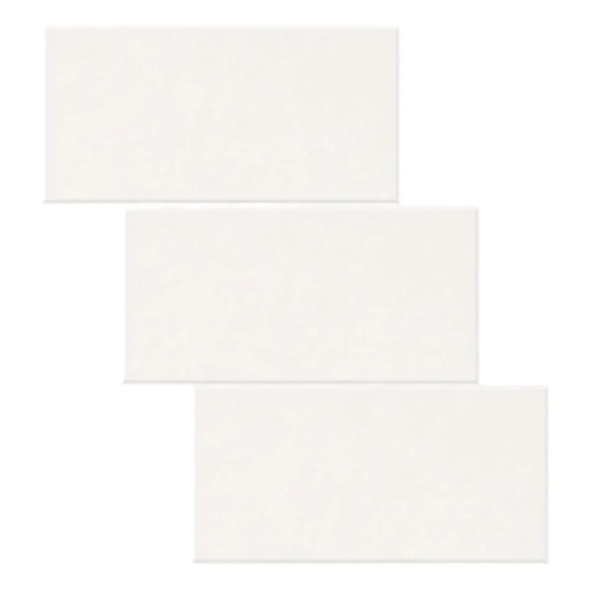 Echo-less Rectangle Fiber Acoustic Panel White - Pack of 3
