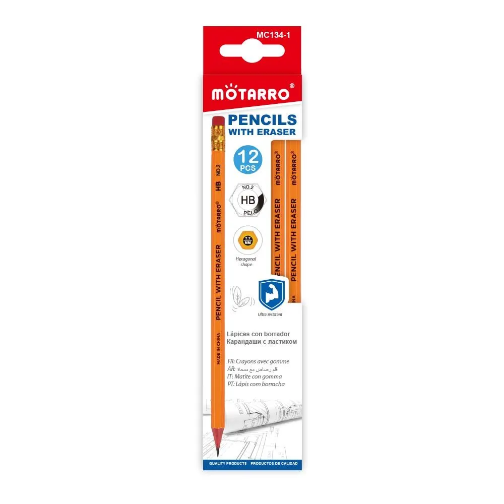MOTARRO 12Pcs HB Drawing Pencils Set for Beginners & Professional Artists