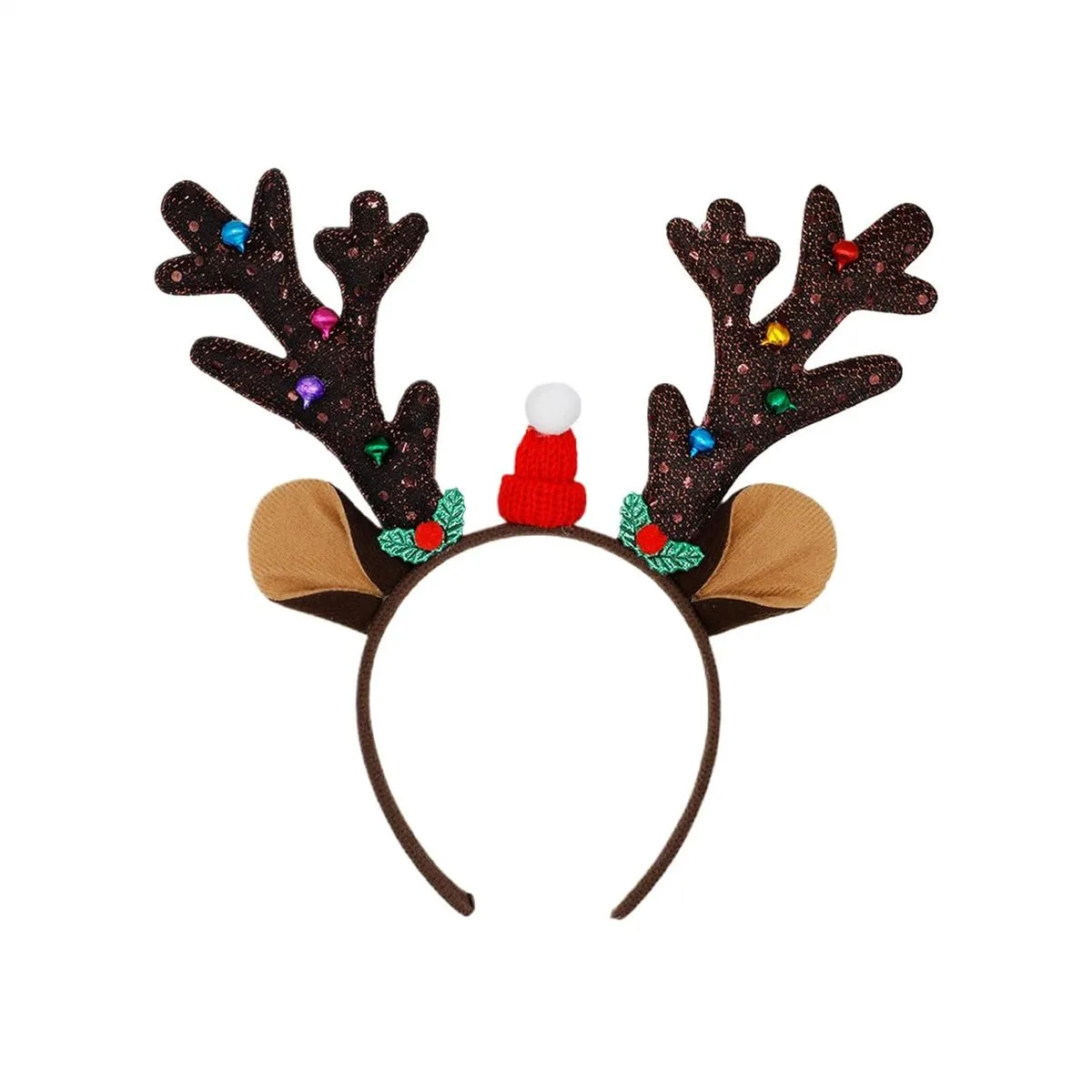 Festive Holiday Party Prop, Comfortable Fit with Brown Feathers - Brown