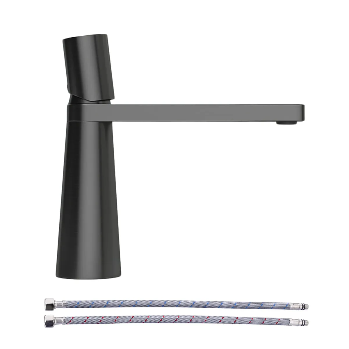 Basin Tap with 2 Hose, Basin Mixer Tap & Sink Faucet, Hot & Cold Dual-Use
