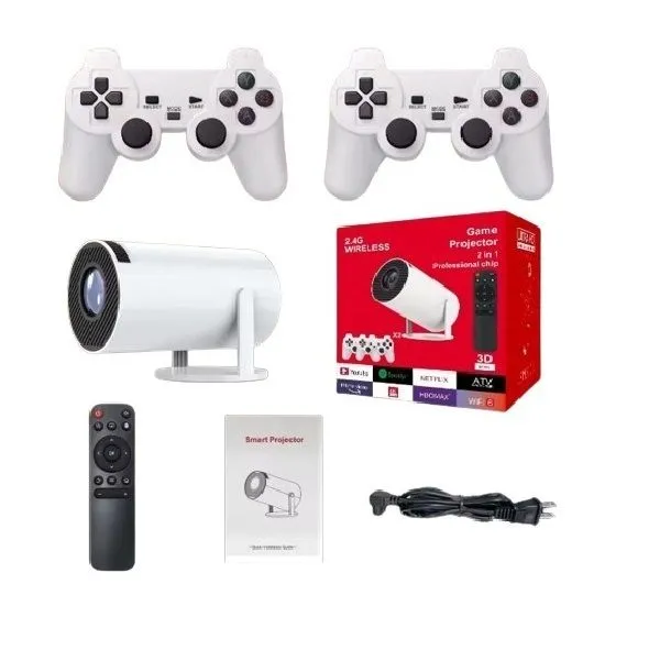 Wireless Game Projector With 2 Game Controls And Remote Control