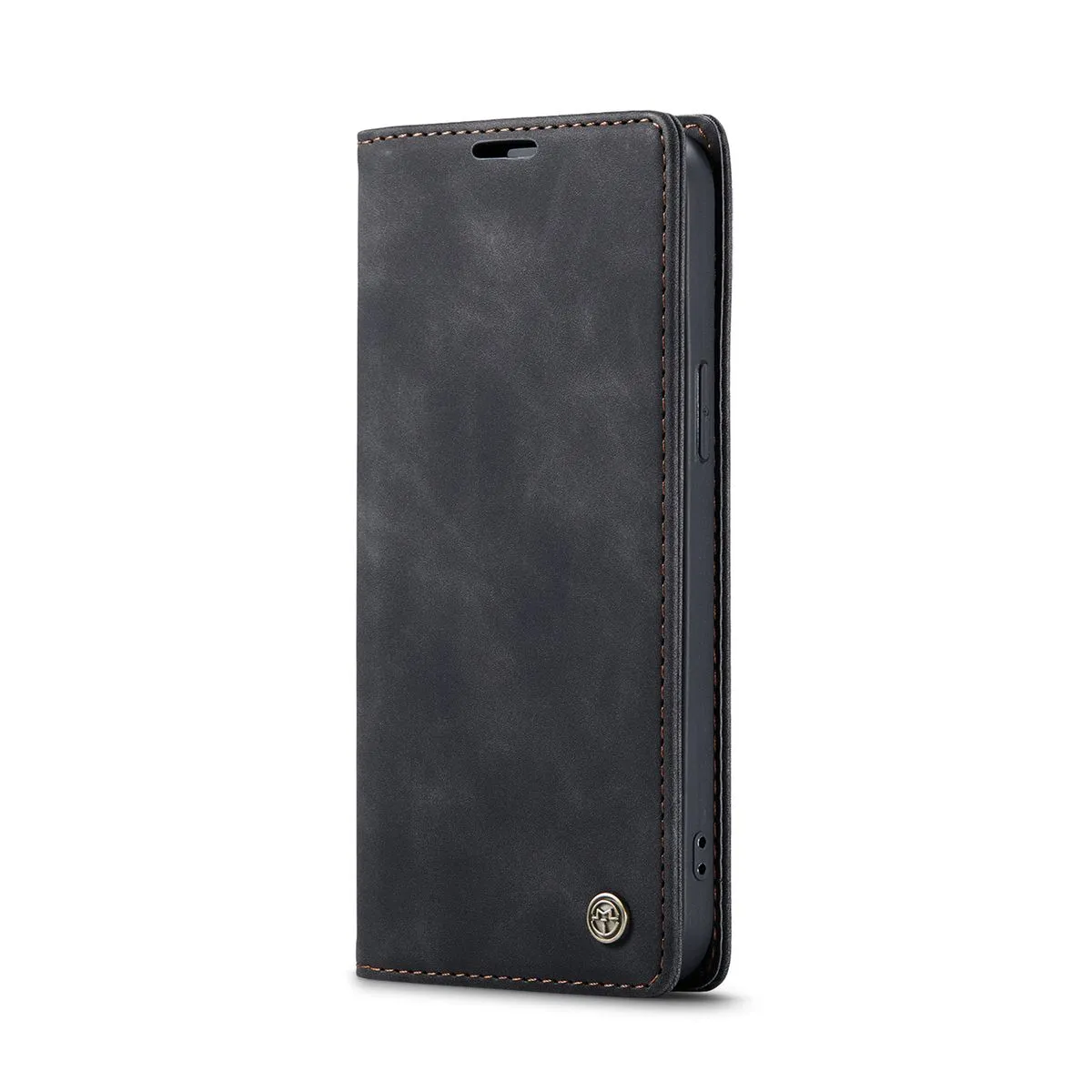 Retro Leather Wallet Phone Case Compatible with Iphone 16 Plus Iphone16 - Black