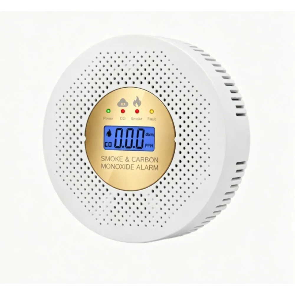 Smoke Carbon Monoxide Detector 10-Year Lifespan, Dual Sensor Photoelectric