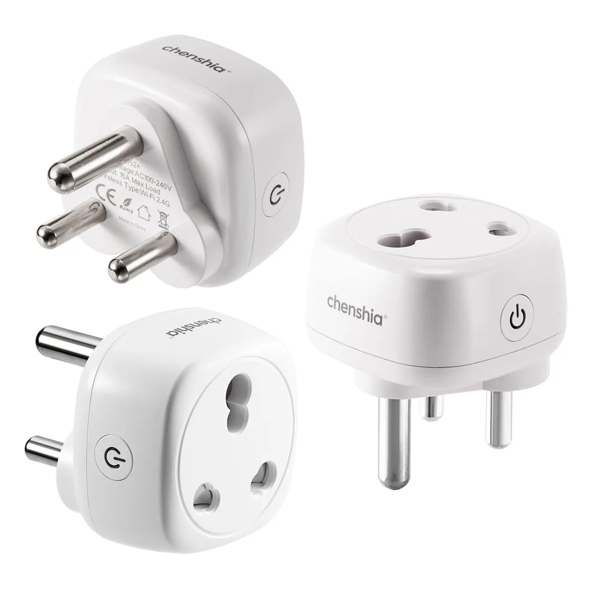 Chenshia 16A SA Tuya WiFi Smart Plug Remote Control Timer & Energy Monitor - 3 pcs