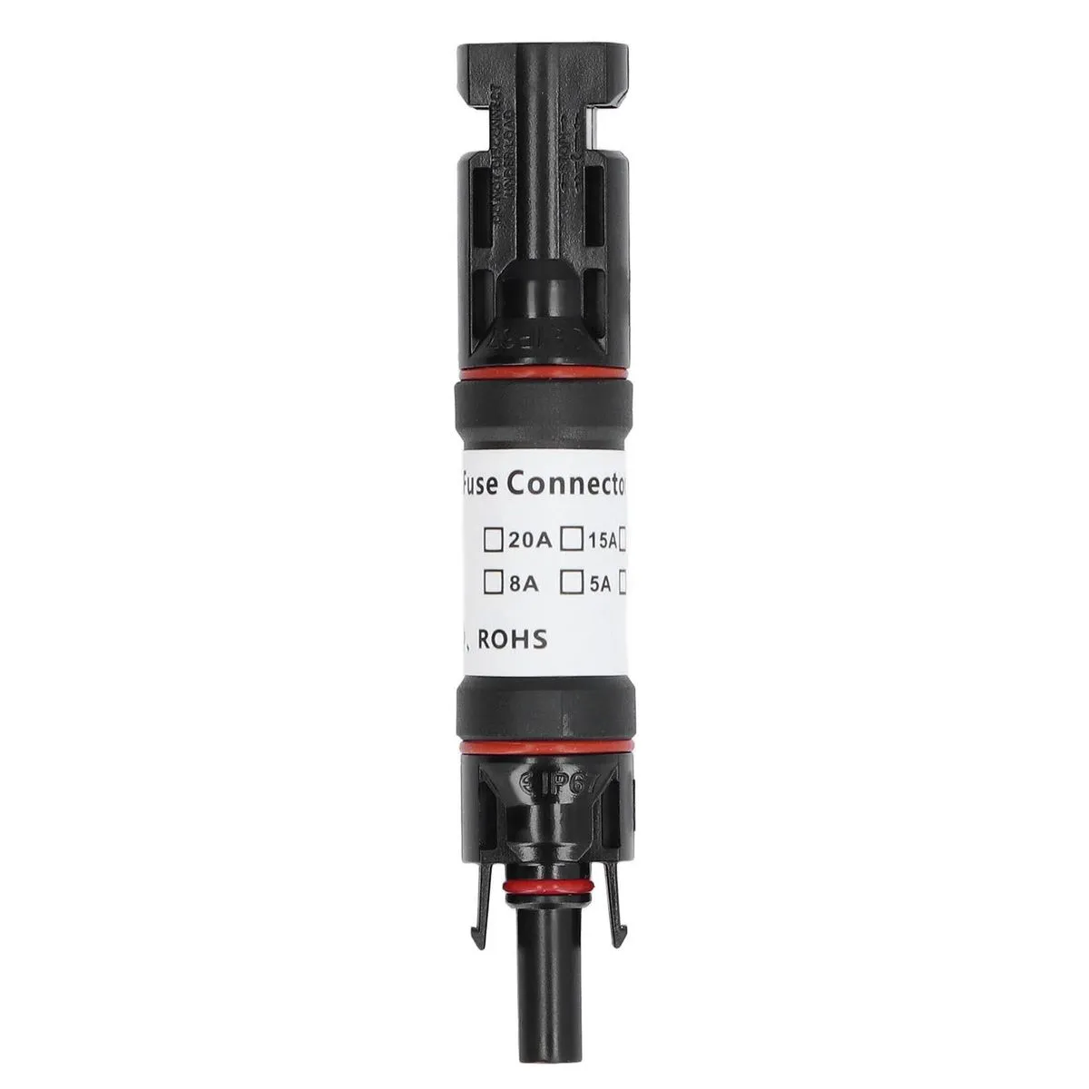 Self-Locking PV Fuse Holder, DC 1000V 20A, Brass Connector for Solar Panels