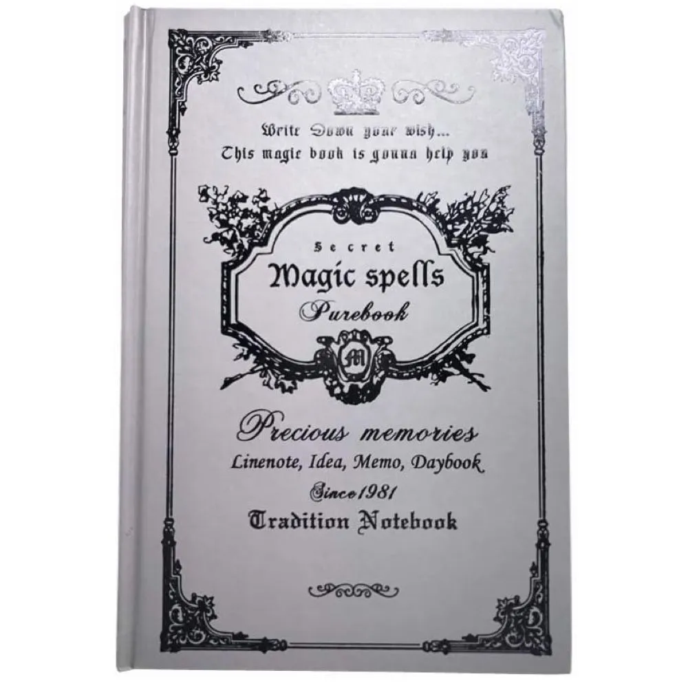Office Stationery Magic Spell Book A5 320 Page Notebook/Journal (21cm) - Grey