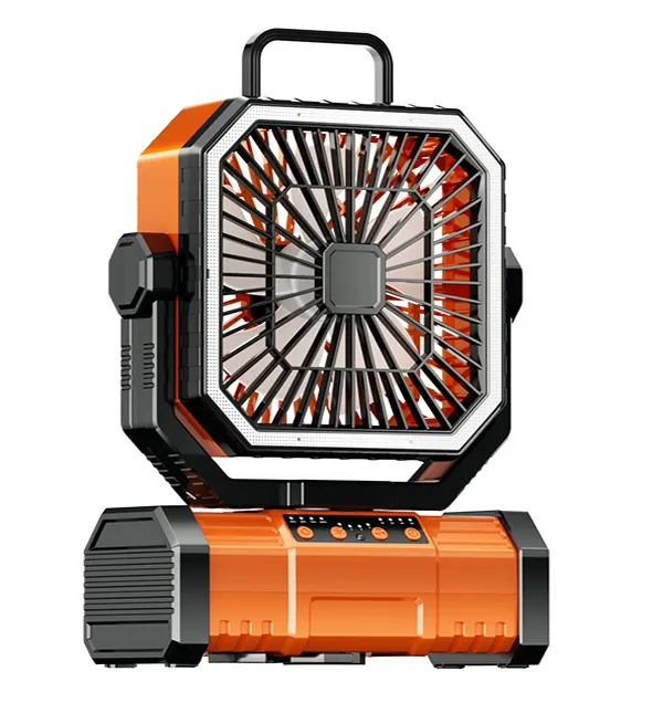 Rechargeable Camping Fan Outdoor Tent With Light Ceiling Table Fan Fishing