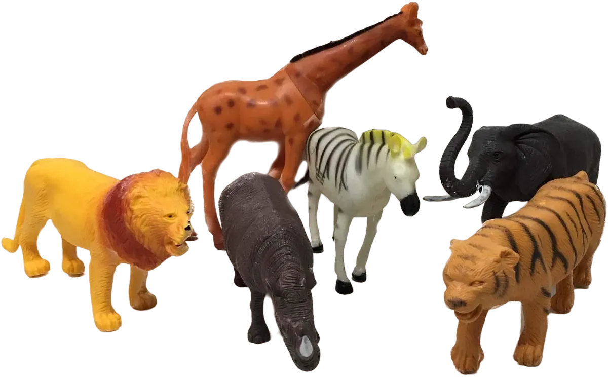 Wild Animals Figures Educational Toy - 6 Pack