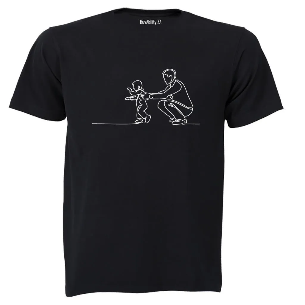 Father First Steps Adults T-Shirt