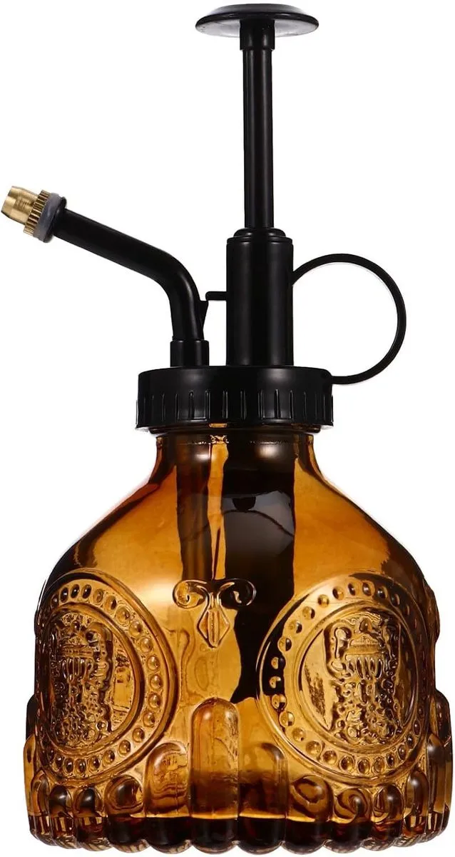 Retro Embossed Glass Watering Can Spray Bottle for Indoor and Outdoor