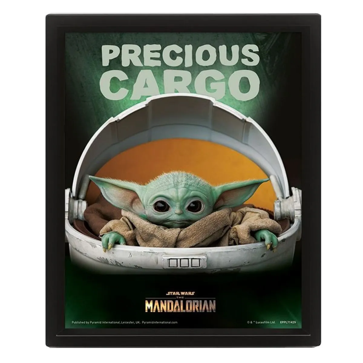 Star Wars: Grogu (Precious Cargo) Framed 3D Lenticular Poster (25cm x 20cm)