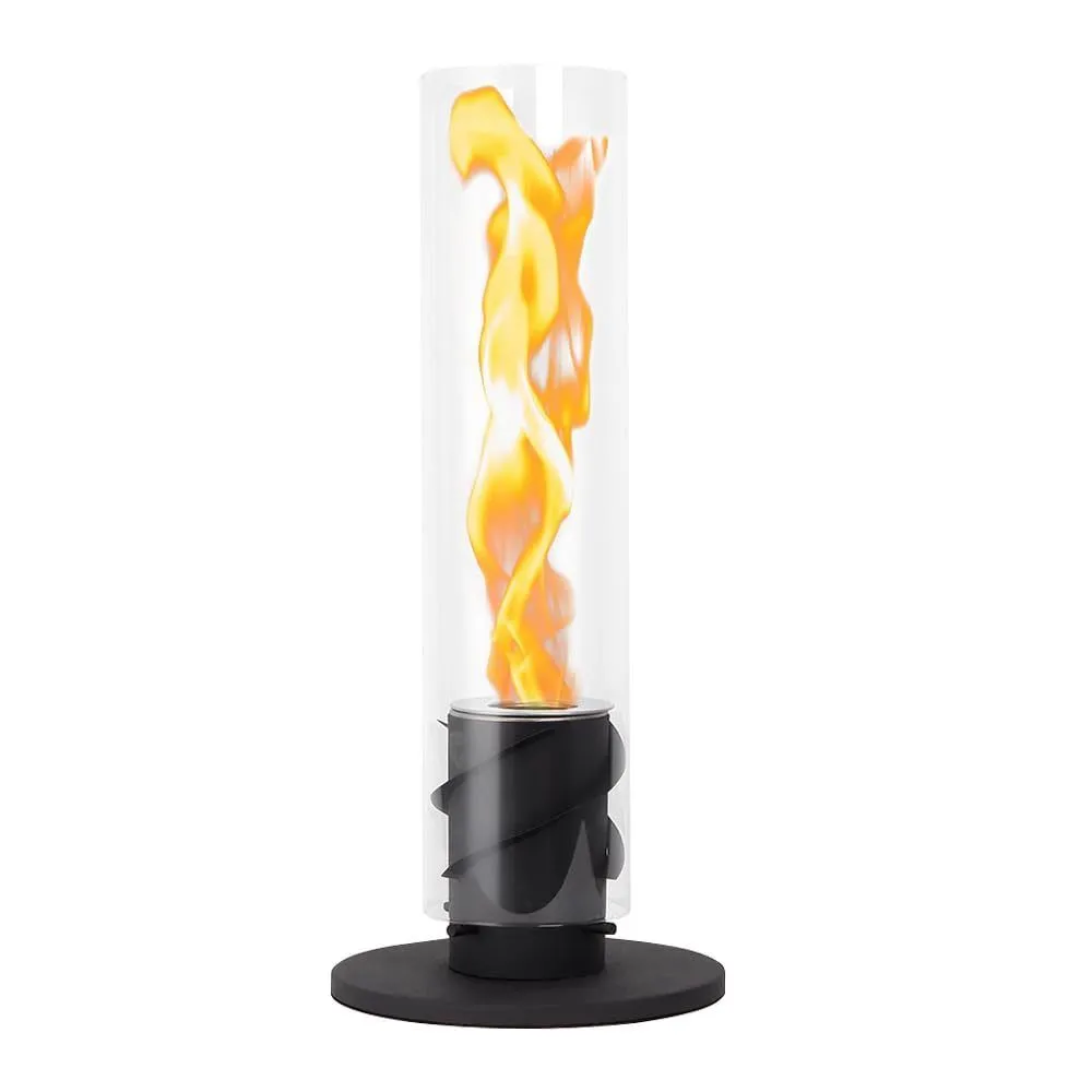 Windproof Tabletop Bioethanol Fireplace - Spiral Ethanol Firepit 39x19cm