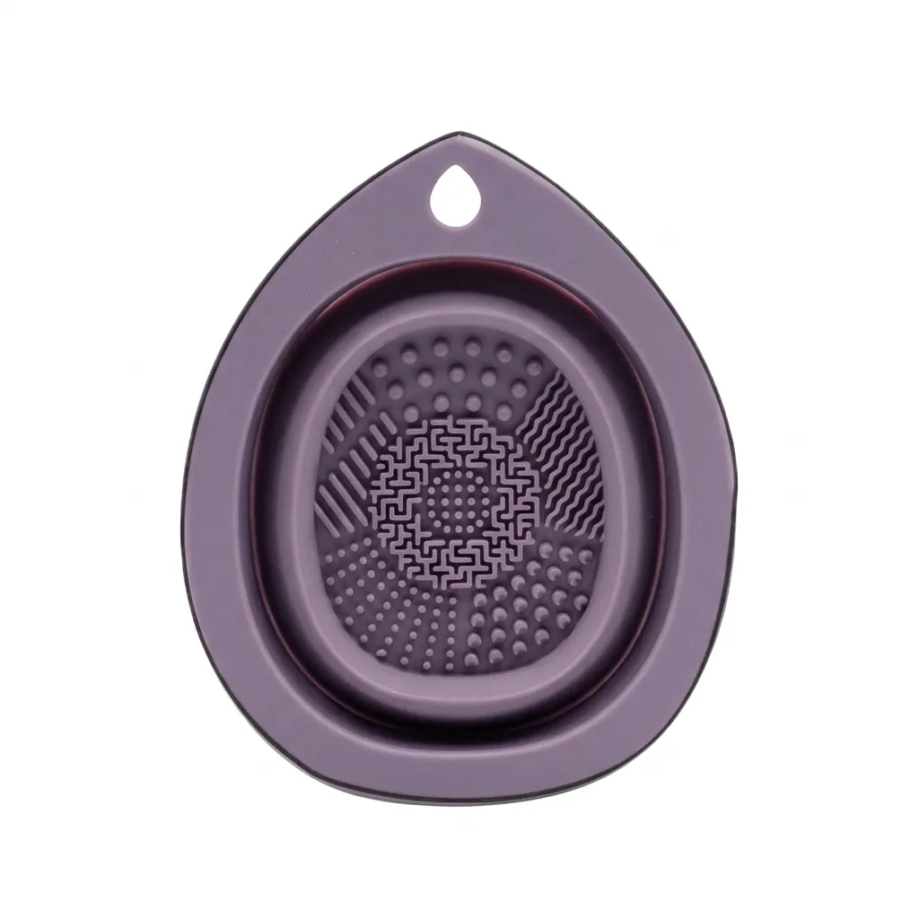 2 Pack - Silicone Makeup Brush Cleaning Bowl - Dark Purple