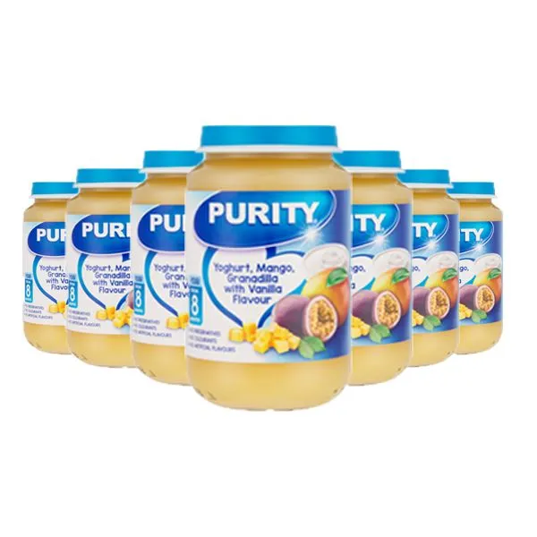 Purity Yoghurt, Mango, Granadilla With Vanilla Flavour Baby Food - 12 x 200ml