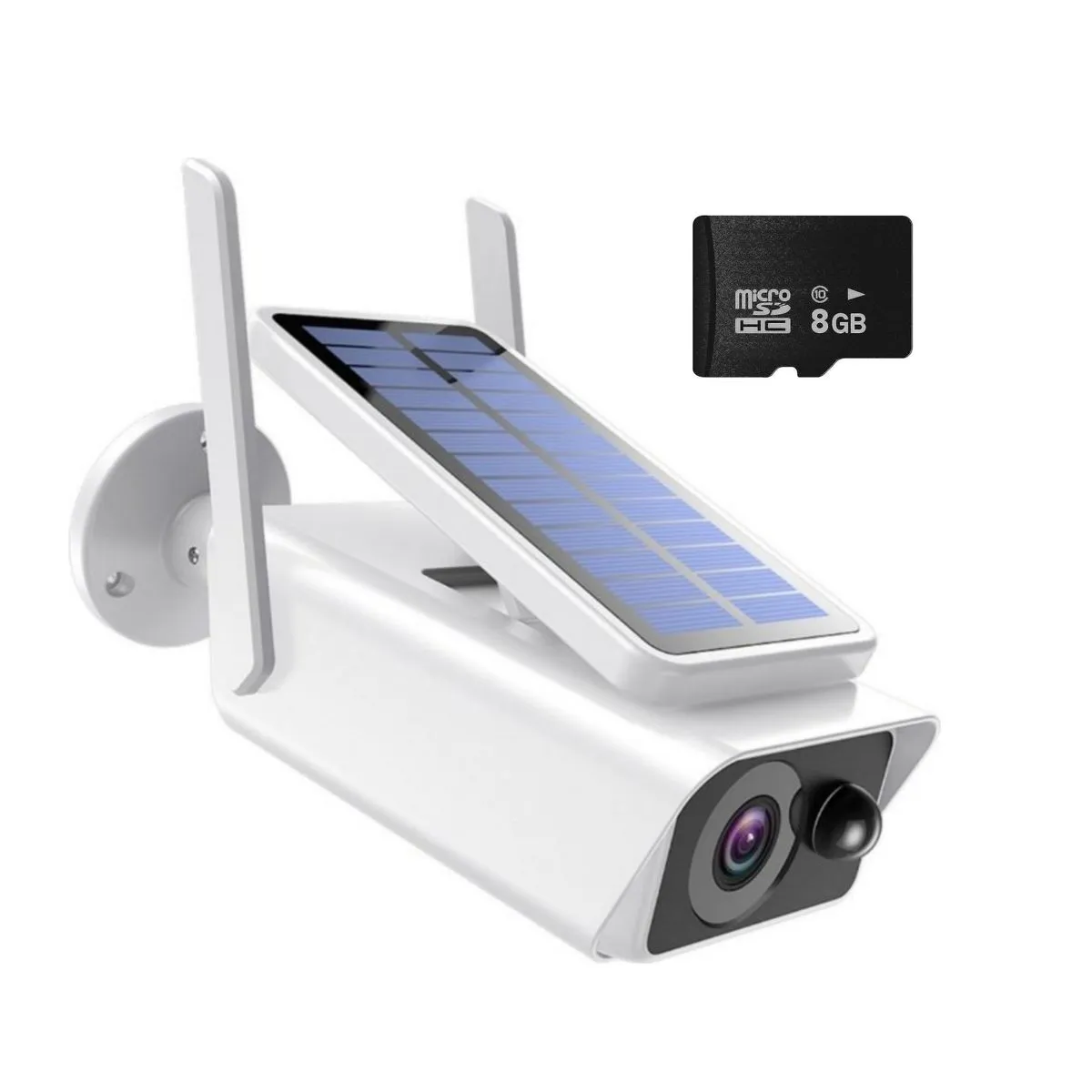 Wireless Solar Intelligent Camera & 8Gb Sd Card