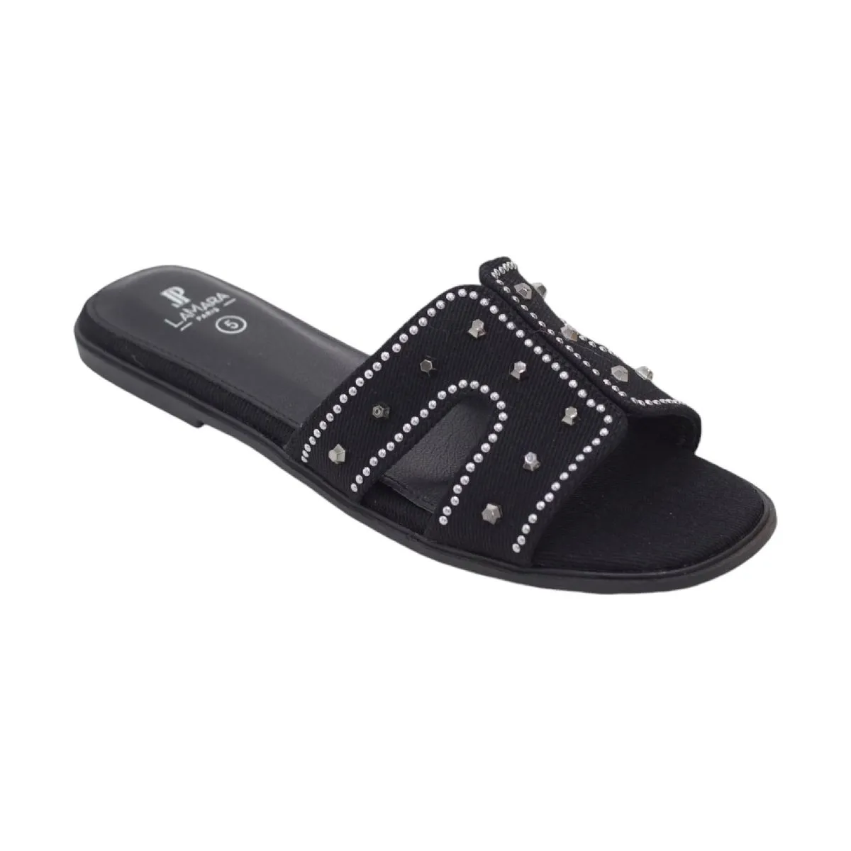 LaMara Paris Women Flat Slider - Black
