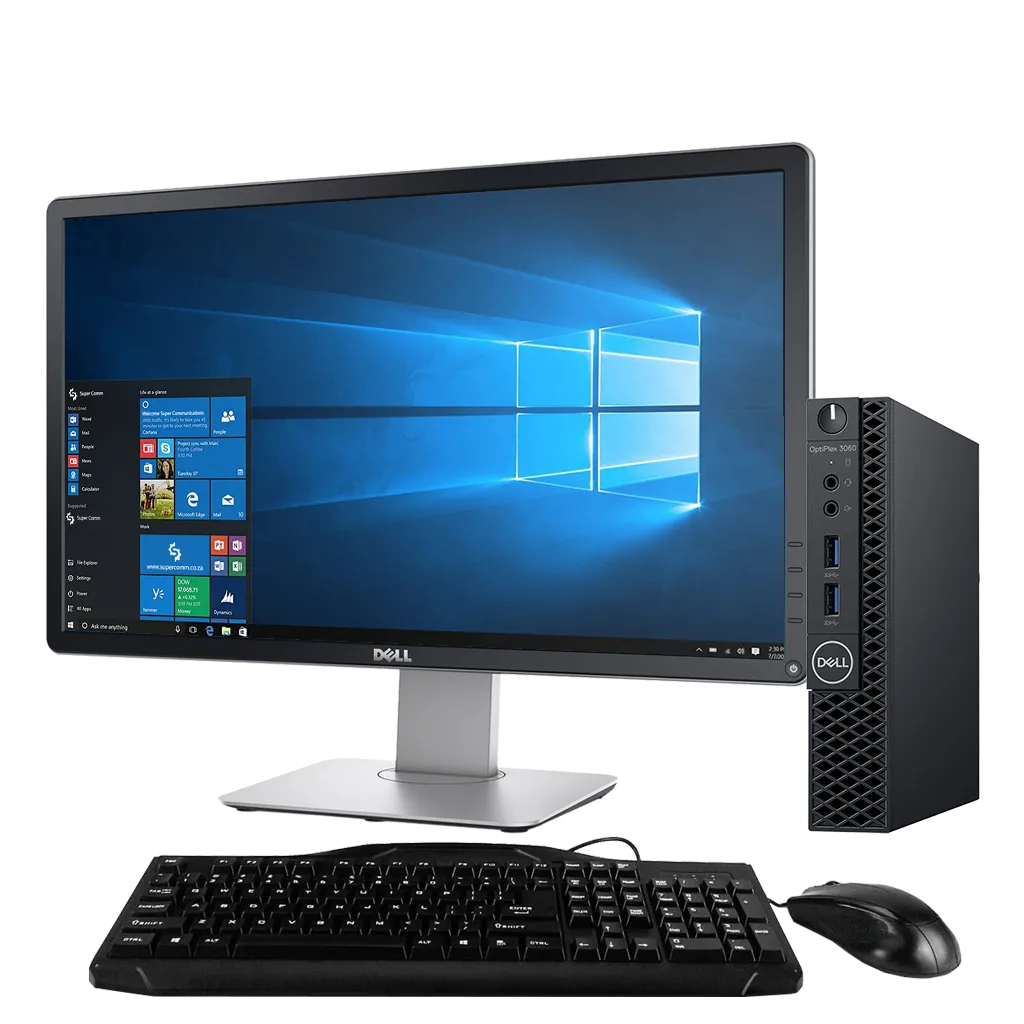 Dell OptiPlex 3060 Intel i5 Micro PC + 23" Monitor (Certified Refurbished)