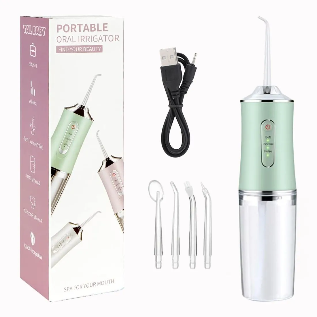 New Cordless Electric Water Flosser for Teeth - Green
