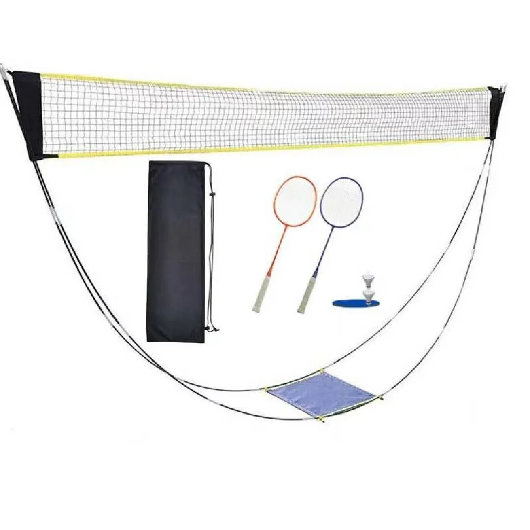5 Pcs Badminton Net Set Portable Quick Setup for Outdoor Play