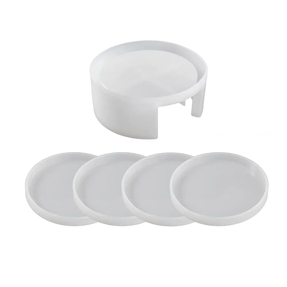 Silicone Coasters Holder Molds Epoxy Coaster Resin Mold Round Cup Mats Mold