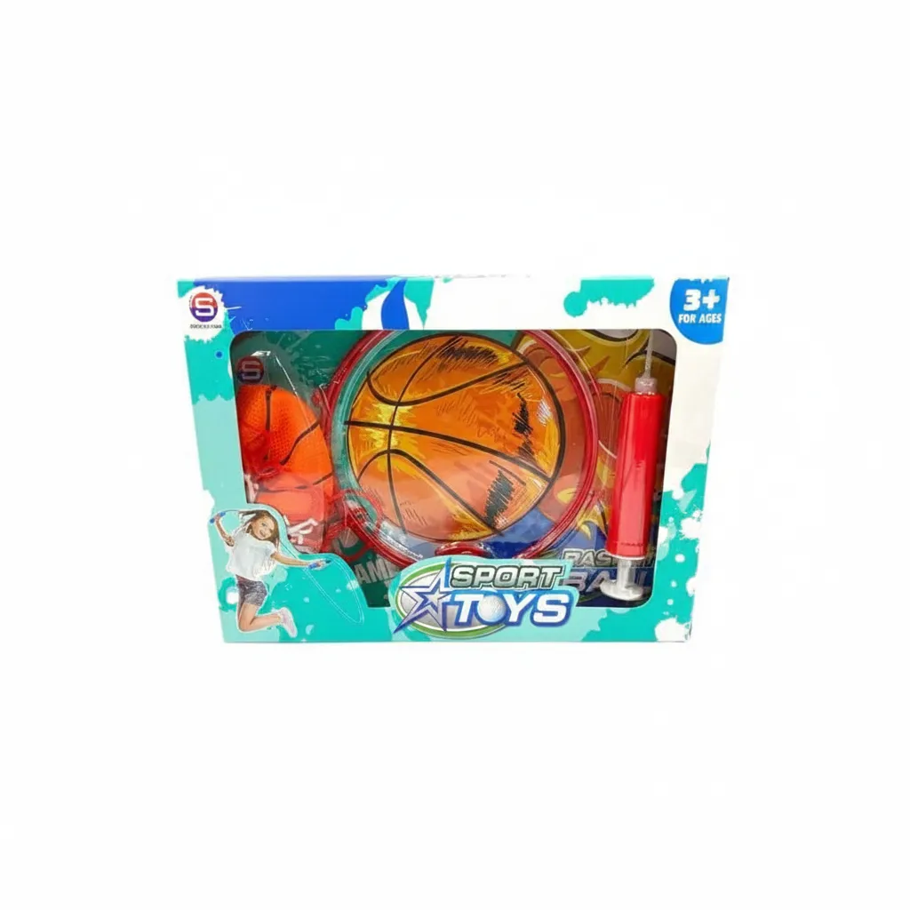 Complete Indoor Outdoor Basketball Set with Hoop and Ball