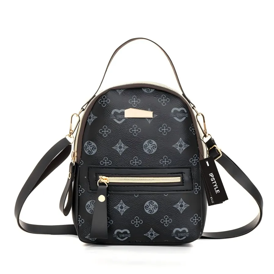 Women Fashion Backpack Ins New Style Female Handbag Leisure Mini Backpacks - Black