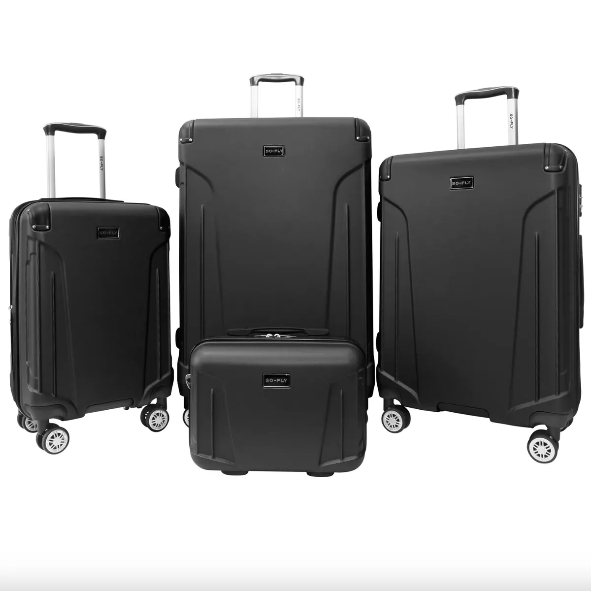 So-Fly Vault 4 Piece Spinner Luggage Set - Black