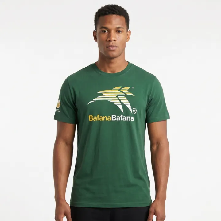 SAFA Bafana Bafana Men's Graphic Soccer Supporters T-Shirt - Green