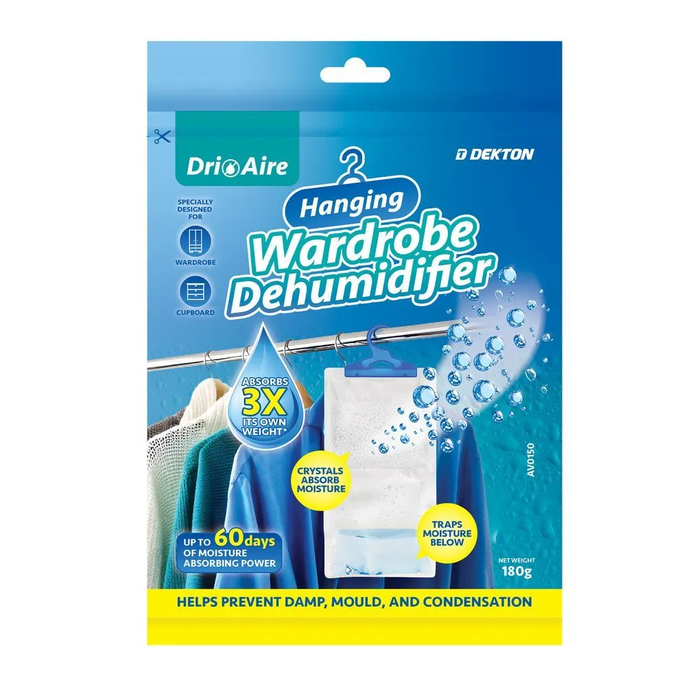 Dekton Dri Aire Wardrobe Dehumidifier 180g