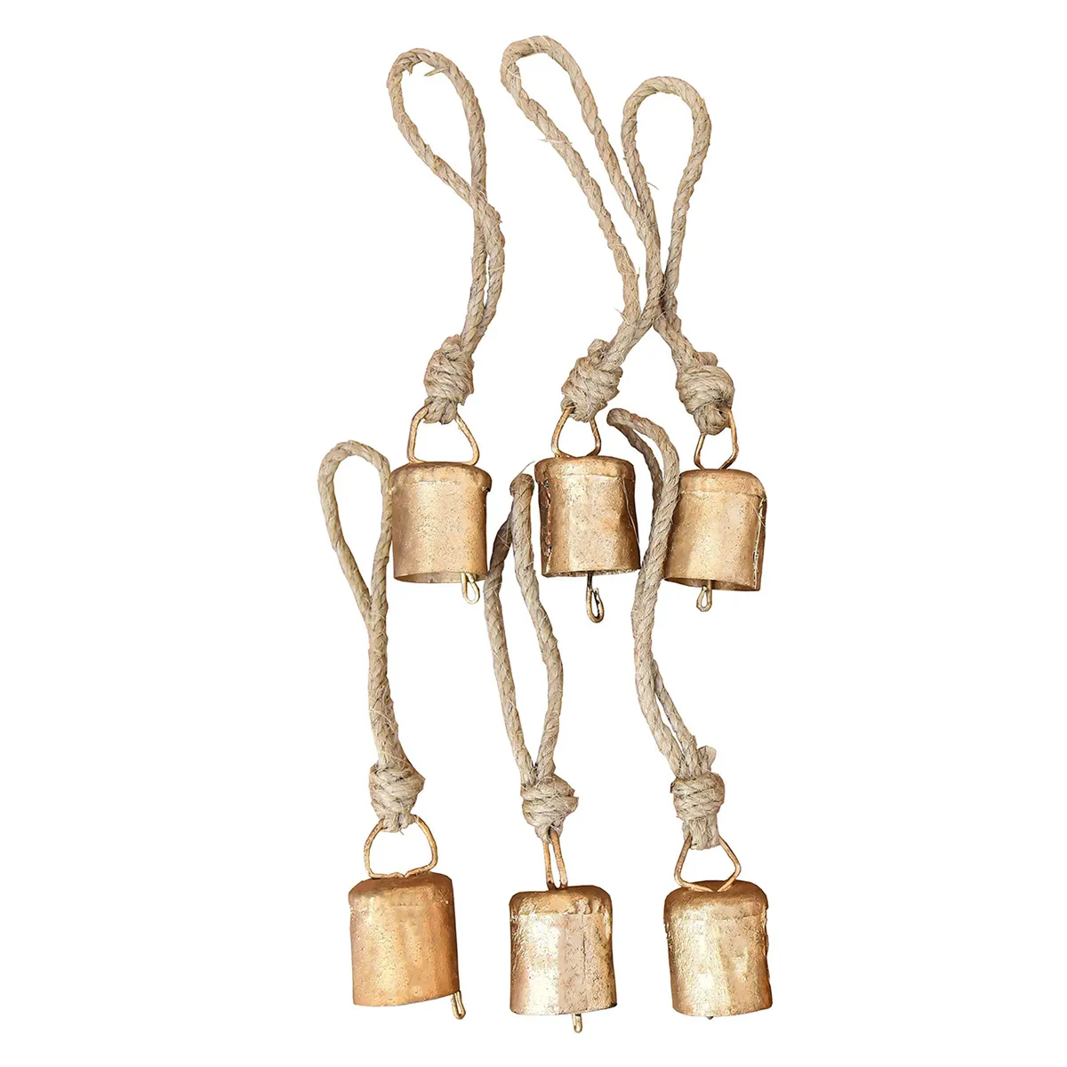 6 Pcs Vintage Hanging Bells Metal Handmade Cow Bells Decoration