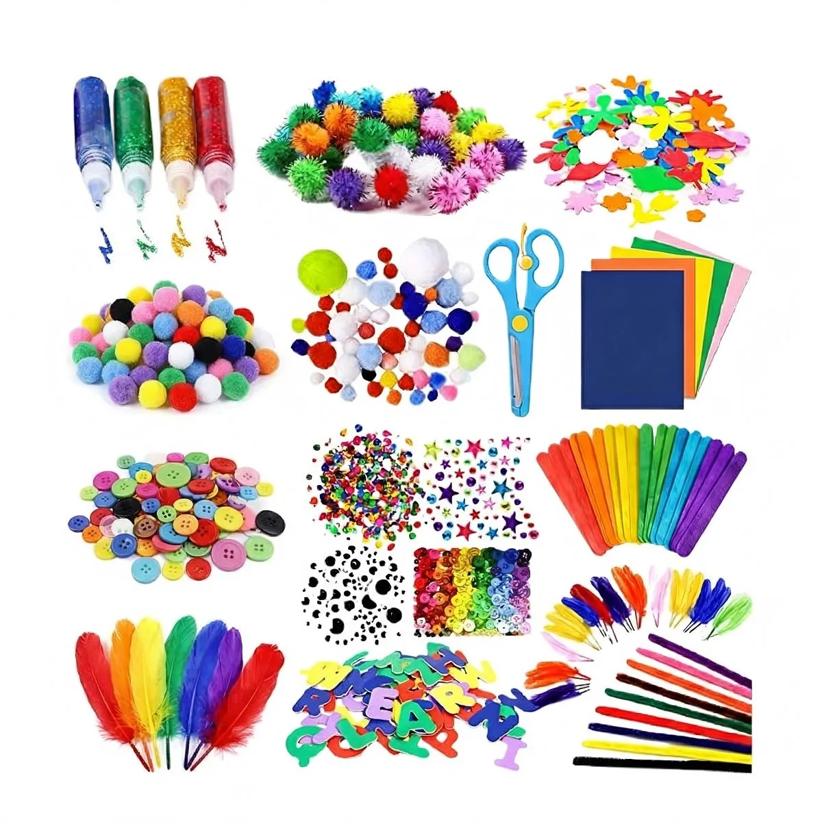 Arts and Crafts Supplies for Kids DIY School Supplies Kit, Girls Toys