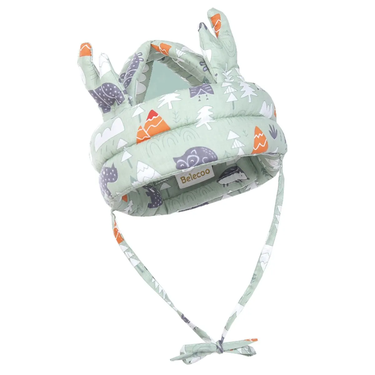 Anti Fall & Anti Shock Baby Head Protector Hat Safety Helmet - Green