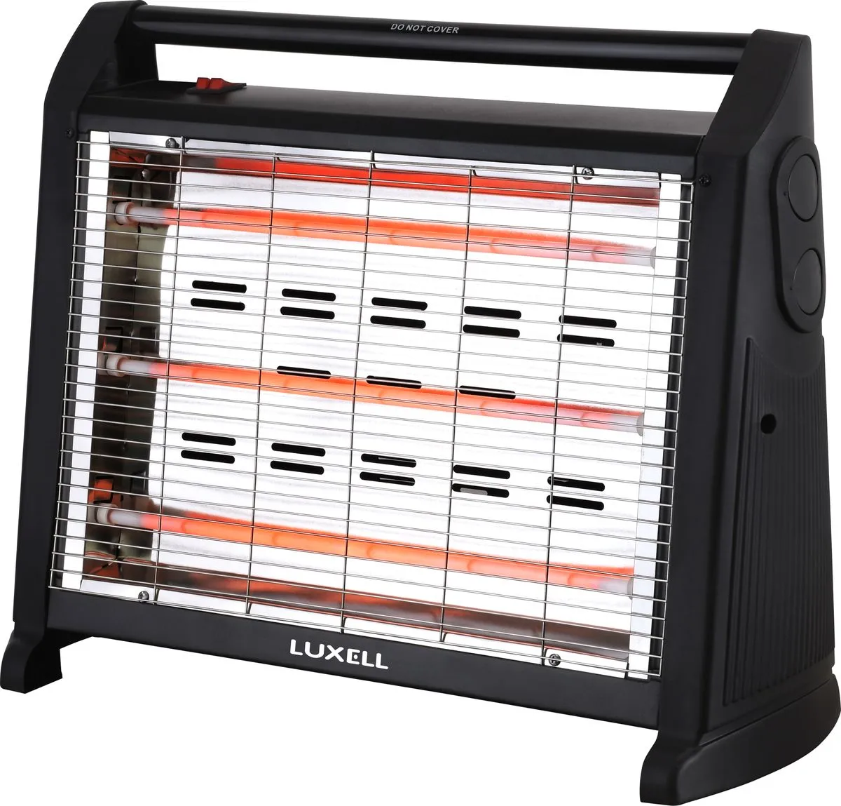 LUXELL - 3 Bar Heater with Rollover Protection Switch - 1500W - LX-2830 - Black-Black
