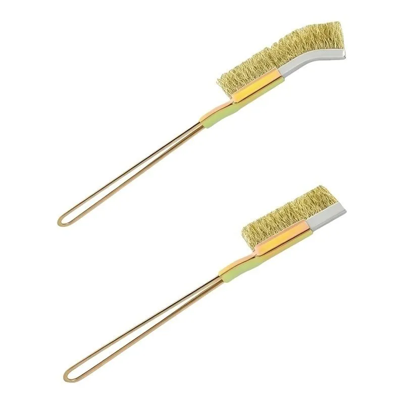 Stainless Steel Wire Brush for Kitchen Cleaning and Rust Removal, 2 Pieces - Gold