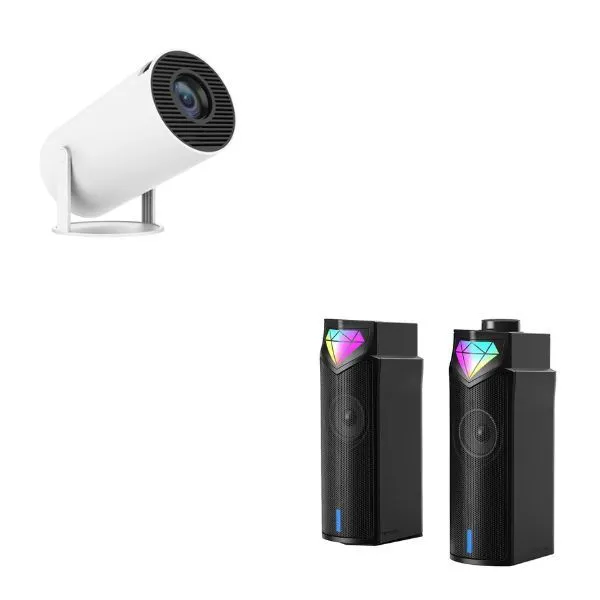 Freestyle Smart Projector & Multicolour LED BT Speaker