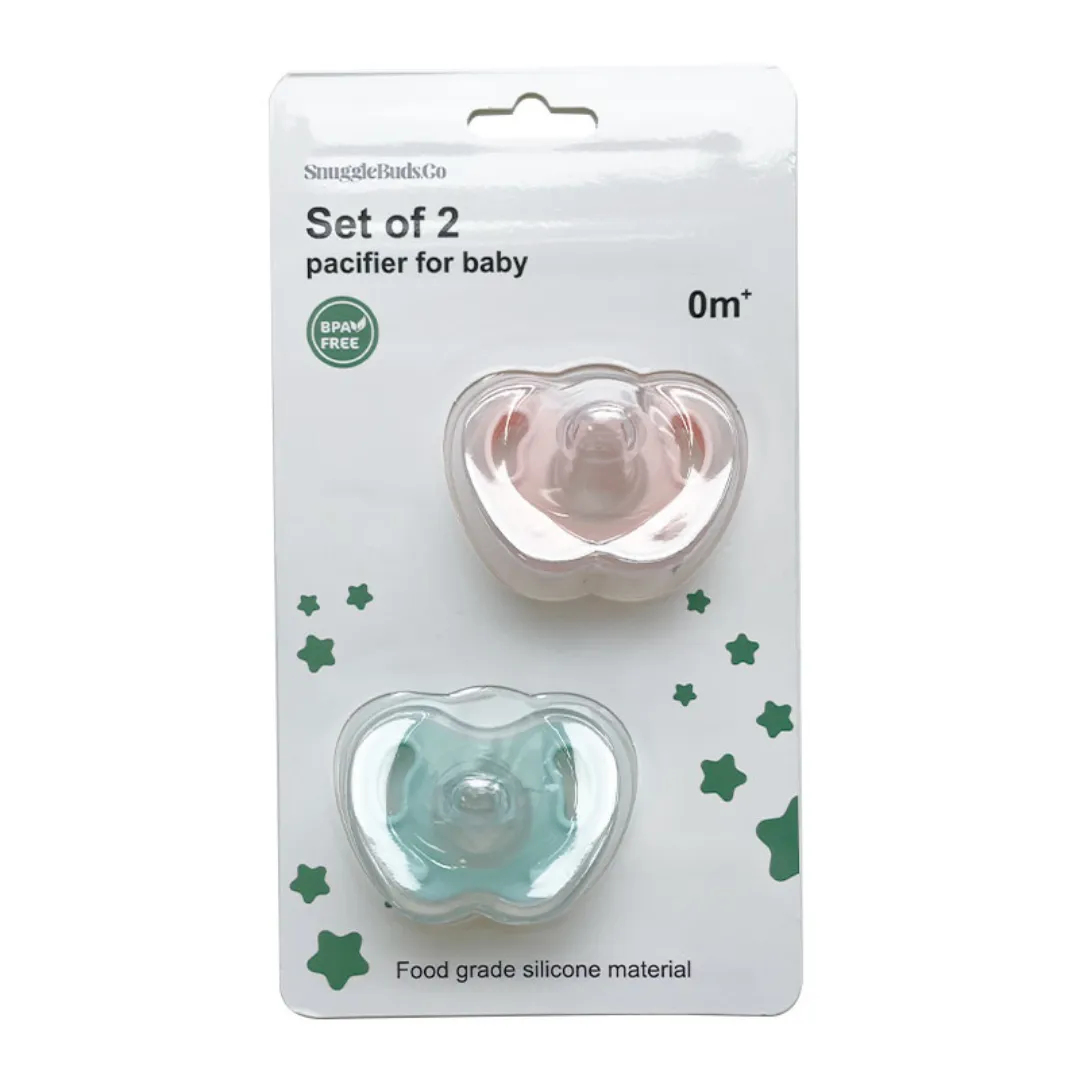 Snugglesbuds.CO 2 Pack Silicone Baby Pacifier