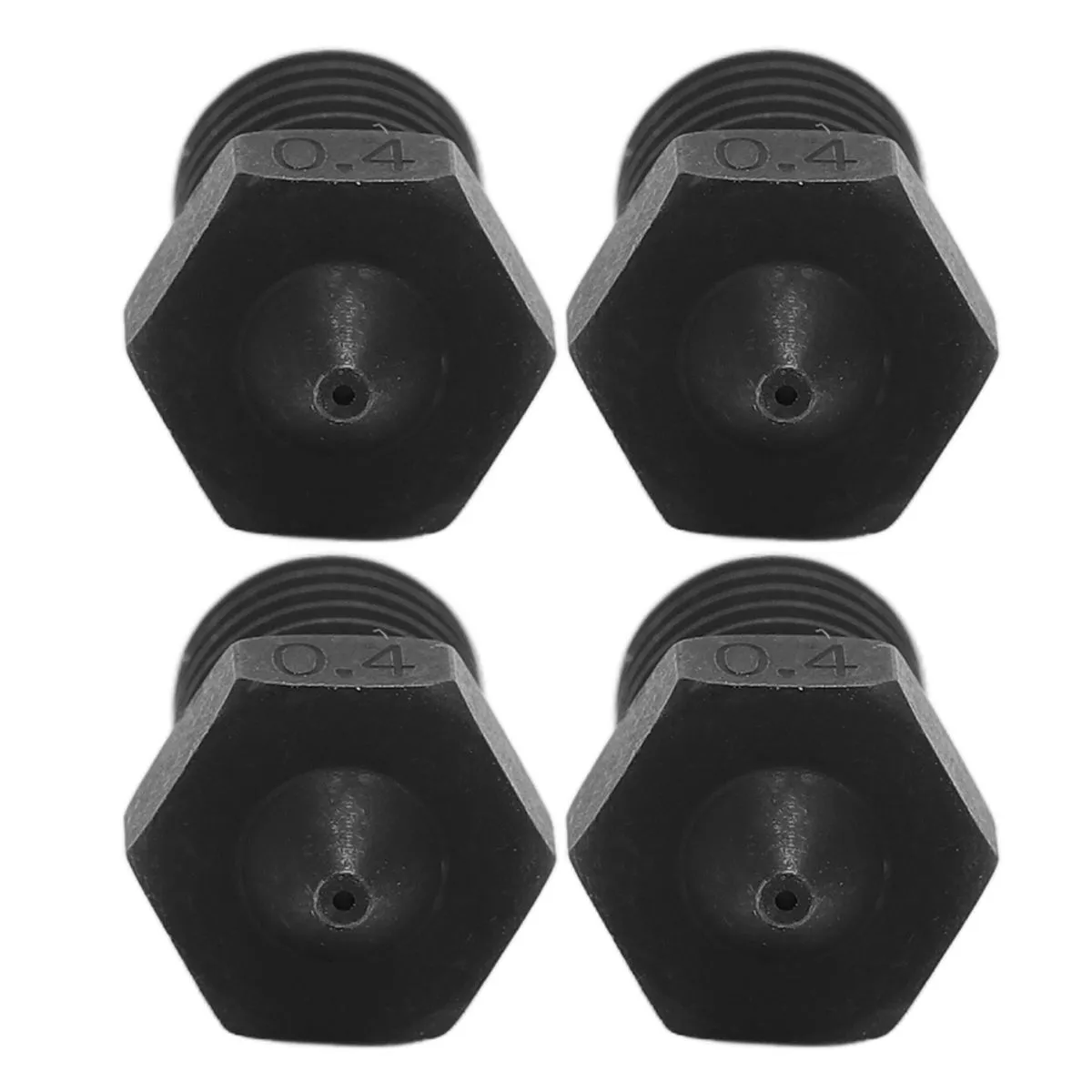 4-Pack V6 Hardened Nozzles - 0.4mm High Flow