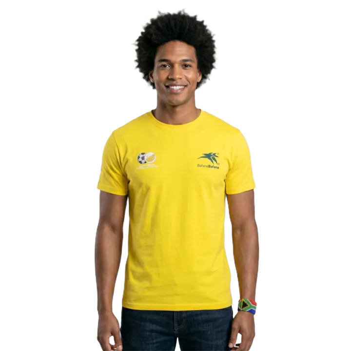 SAFA Bafana Bafana Double-Side Short Sleeve 160G Graphic Tee - Yellow
