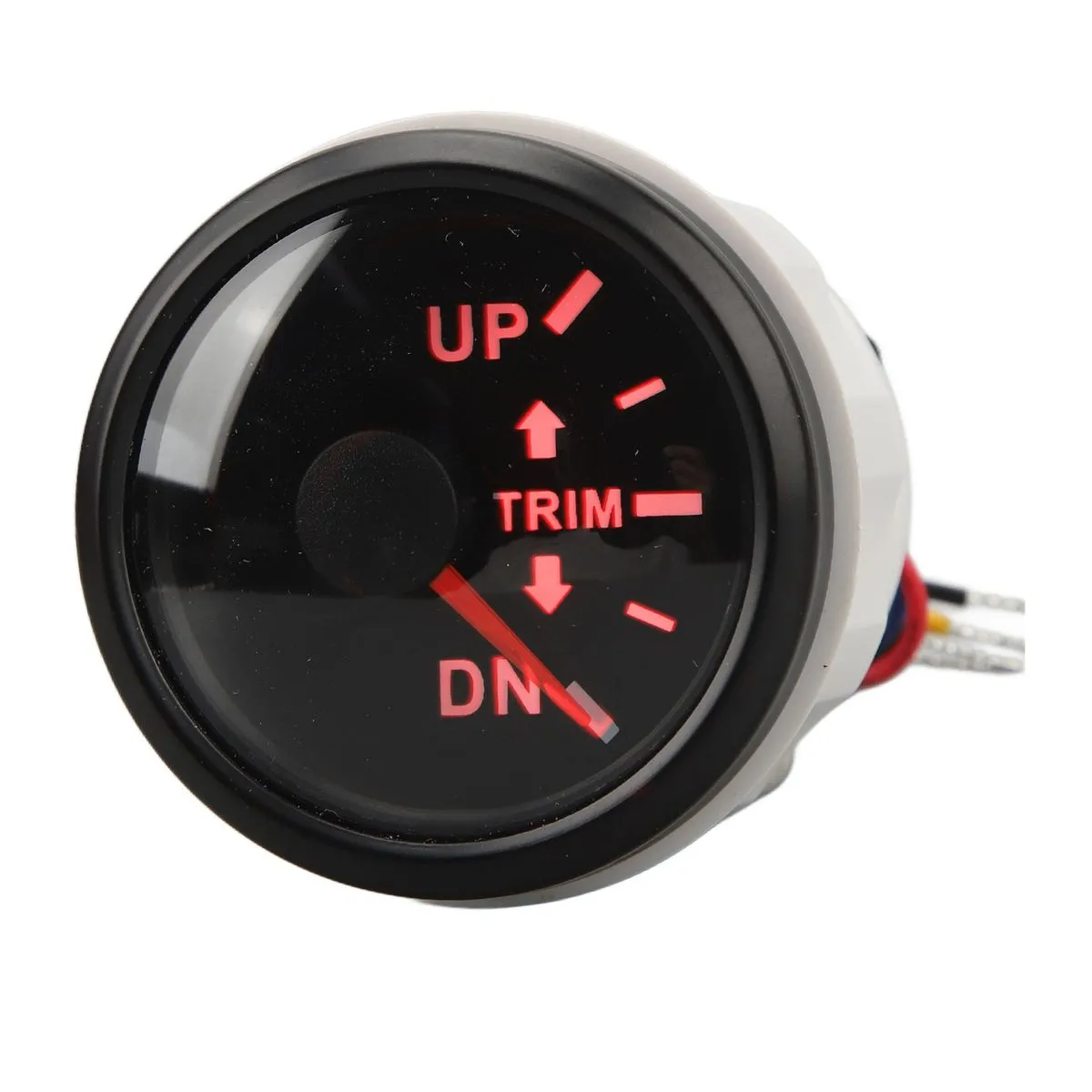 52MM Boat Trim Gauge DC9 - 32V Black Dial Black Frame