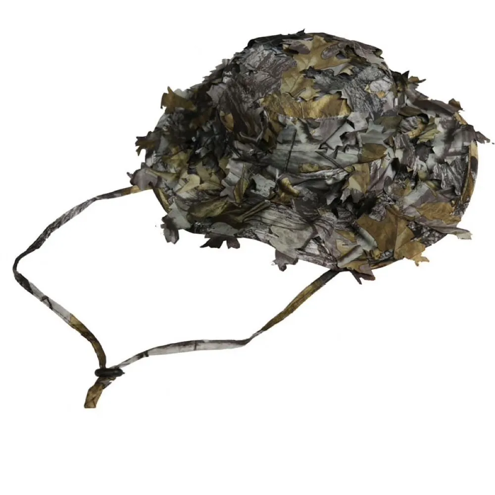 Camping Fishing Hunting Camouflage Leaf Sun Hat - Grey