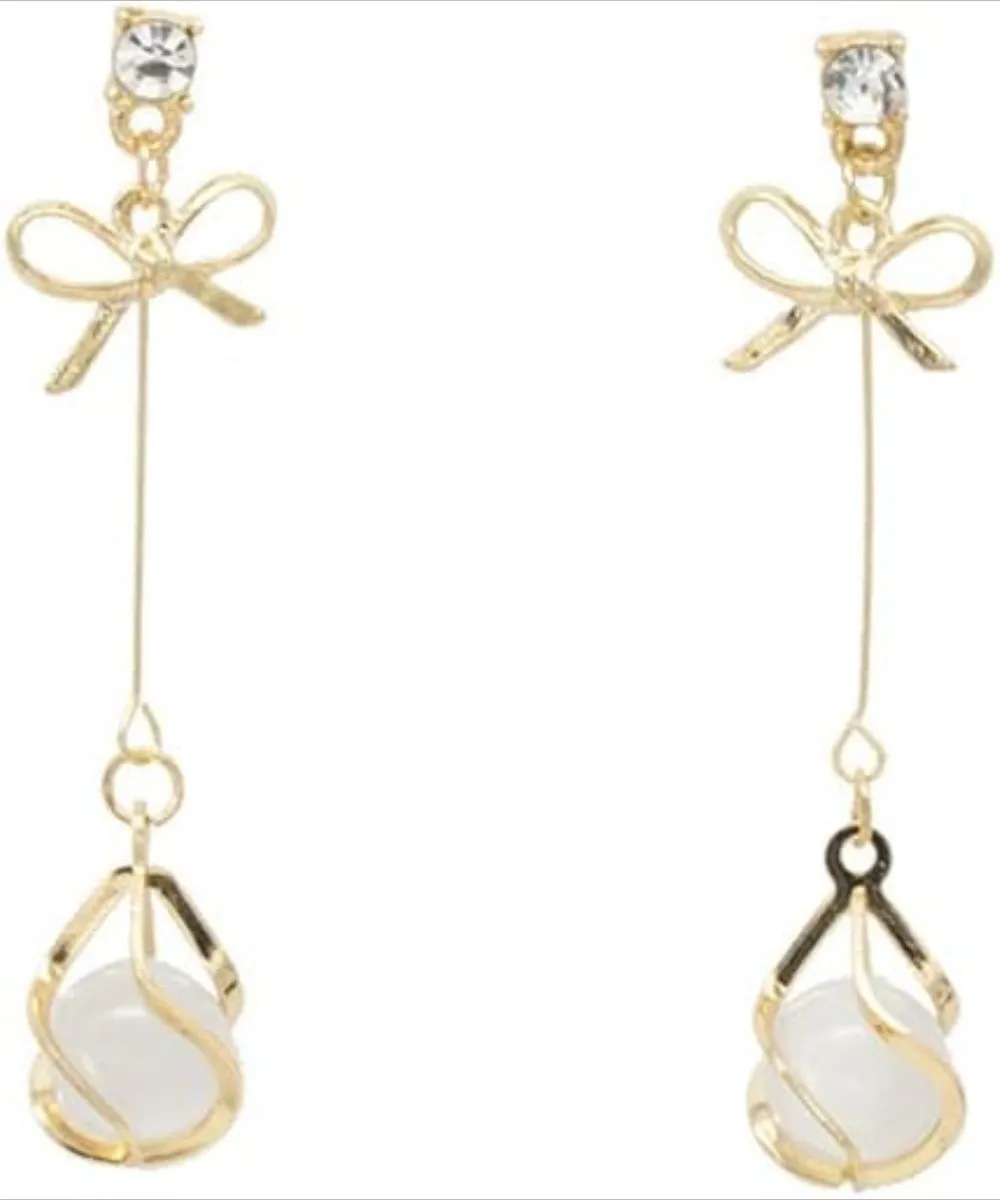 Casual Earrings Long Fashion Dangler Earrings Stylish Modern Jewellery - Gold